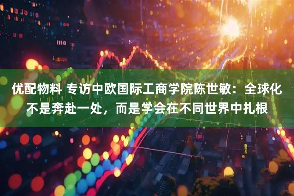 优配物料 专访中欧国际工商学院陈世敏：全球化不是奔赴一处，而是学会在不同世界中扎根
